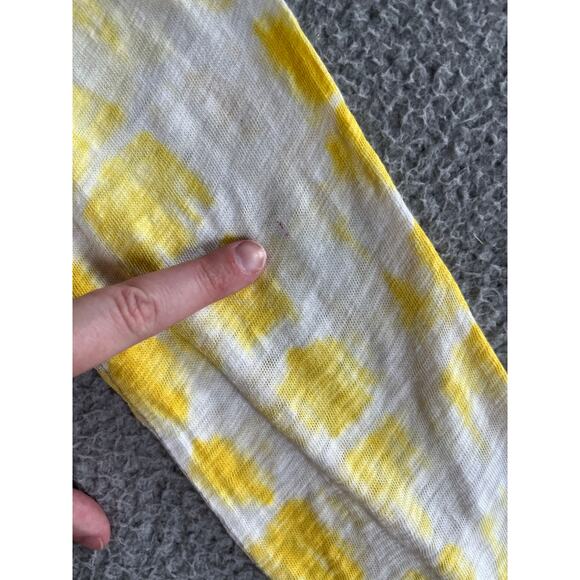 ATM Hoodie Sweater Medium Tie Dye Lightweight Cotton White Yellow Beach Boho - Picture 10 of 16